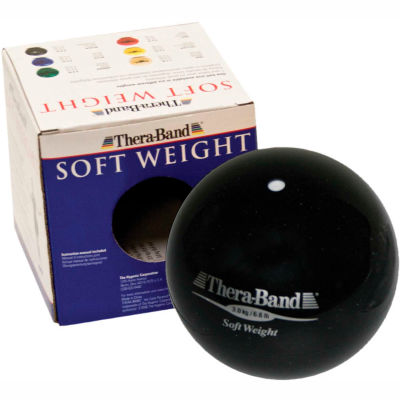 Thera-Band Soft Weights Ball, Black, 3 kg/6.6 lb.