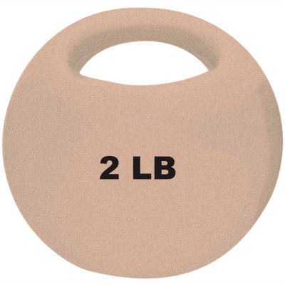 CanDo® One-Handle Medicine Ball, 2 lb., 9" Diameter, Tan
