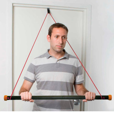 CanDo® Tubing with Overdoor Pull-Down Bar, Red, Light, 1 Set