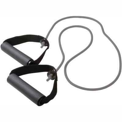 CanDo® Exercise Tubing with Handles, Silver, 48"