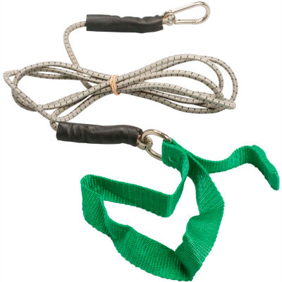 CanDo® Bungee Exercise Cord with Attachments, 7' Cord, Green
