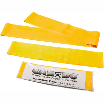CanDo® Exercise Band Loop Exerciser, 3 Size Set -10", 15", 30"), Yellow
