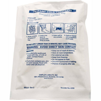 Relief Pak® Instant Cold Compress, Standard 6" x 9", Case of 12