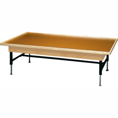 Electric Hi-Low Raised Rim Platform Table, 84"L x 48"W x 19" - 27"H