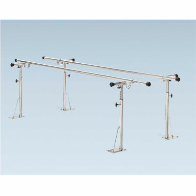 Floor Mounted Parallel Bars, Height/Width Adjustable, 10' L