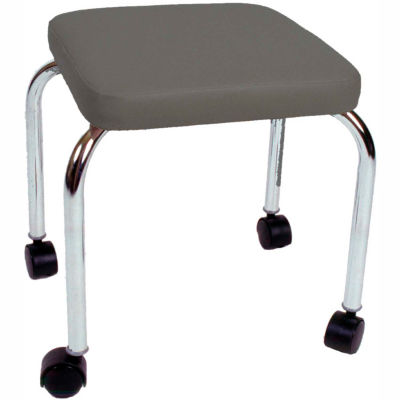 Mobile Treatment Stool, 14" Square Top, 18" Height, Gray