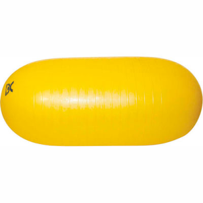 CanDo® Inflatable Exercise Straight Roll, Yellow, 16" Dia. x 35"L