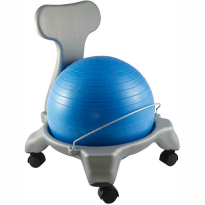 CanDo® Plastic Mobile Ball Chair with Back, Child Size, 38 cm Ball
