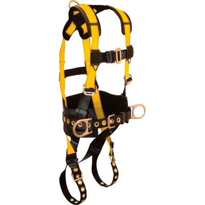 FallTech® 7035L Journeyman 3-D Full Body Harness, 3 D-rings, Size Large