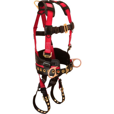 FallTech® 7078BLX Foreman+ 3-D Full Body Harness, 3 D-rings, Size L/XL
