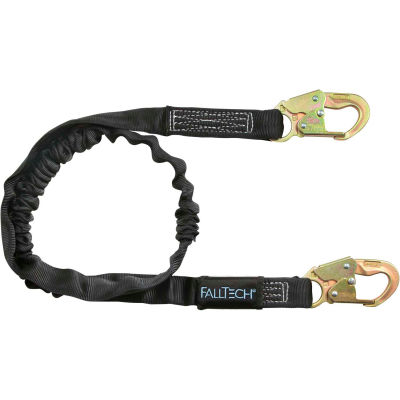 FallTech® 8246 Heavyweight 6' Shock Absorbing Lanyard, Single Leg, with 2 Snap Hooks