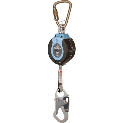 FallTech® 82706SB1 DuraTech 6' Compact Web SRD, with Steel Carabiner and Snap Hook