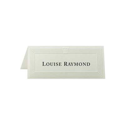 First Base Overtures Embossed Place Cards, 4-1/4" x 1-3/4", 47 lb, Ivory, 60 Sheets/Pack