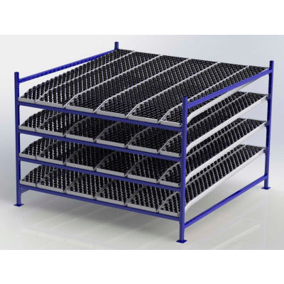 UNEX FC99SKW96964-S Flow Cell Presentation Gravity Rack Starter, 96"W x 96"D x 72"H