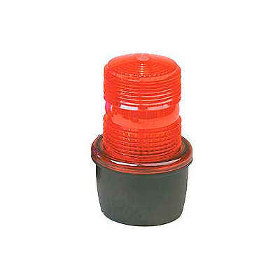 Federal Signal LP3M-120R Strobe light, male pipe mount, 120VAC, Red