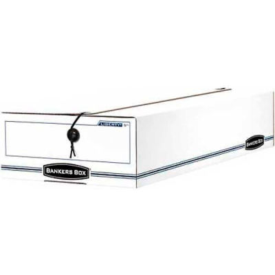 Fellowes 00003 Liberty® Check And Form Boxes, 24"L x 6-1/4"W x 4-1/2"H, White/Blue - Pkg Qty 12
