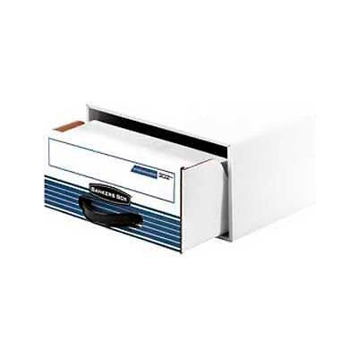 Fellowes 00302 Stor/Drawer® Steel Plus™, Check Box, 25-1/4x10-1/2x5-1/4, White/Blue - Pkg Qty 12