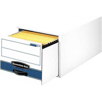 Fellowes 00311 Stor/Drawer® Steel Plus™, Letter Box, 25-1/2x14x11-1/2, White/Blue - Pkg Qty 6