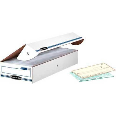 Fellowes 00706 Stor/File™, Check Box, 25"L x 9-1/4"W x x 4-1/8"H, White/Blue - Pkg Qty 12