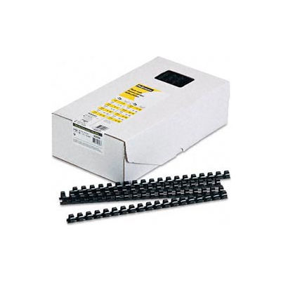 Fellowes® Plastic Combs - Round Back, 1/2", 90 Sheets, Black, 100/Pack - Pkg Qty 12