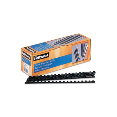 Fellowes® Plastic Combs - Round Back, 5/16", 40 Sheets, Black, 100/PK - Pkg Qty 30