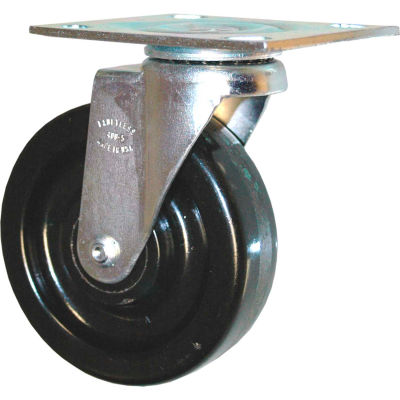 Rubbermaid® 5" Swivel Plate Caster with Hardware