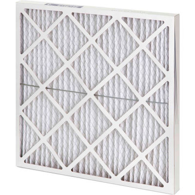 Global Industrial High Capacity Diamond Pleated Air Filter, MERV 10, 20"Wx14"Hx2"D - Pkg Qty 12