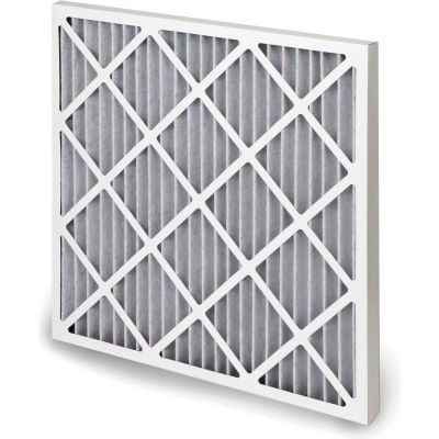 Global Industrial High Capacity Carbon Pleated Air Filter, MERV 10, 20"Wx14"Hx1"D - Pkg Qty 12