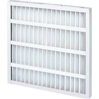 Global Industrial Standard Capacity Pleated Air Filter, MERV 8, Self-Supported, 16"W x20"Hx2"D - Pkg Qty 12