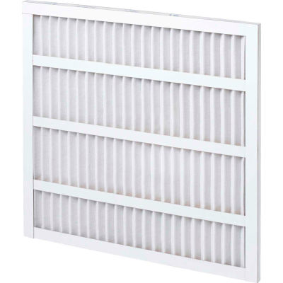 Global Industrial Standard Capacity Pleated Air Filter, MERV 8, Self-Supported, 30"Wx20"Hx1"D - Pkg Qty 12