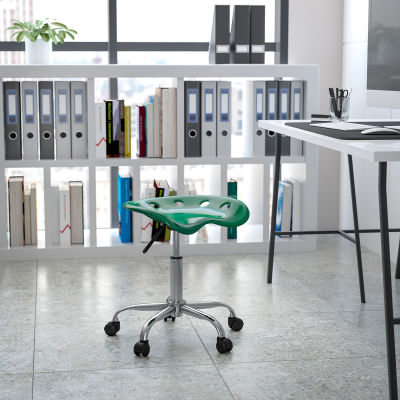 Flash Furniture Desk Stool - Backless - Plastic - Green