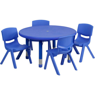 table chairs round plastic adjustable chair activity circle tables furniture classroom stacking stack inch piece ycx yu height flash gg