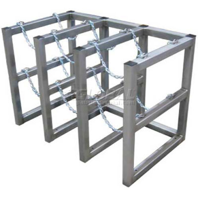 Cylinder Tube Rack, 3 Wide x 2 Deep, 44"W x 26"D x 30"H,6 Cylinder Cap.