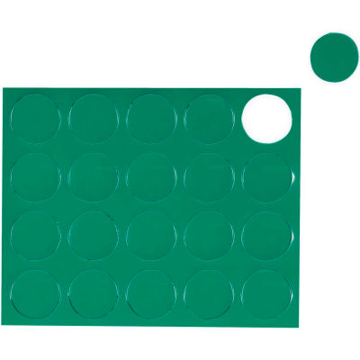 MasterVision Green Circle Magnets, Pack of 20