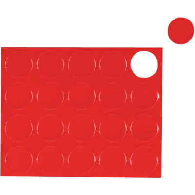 MasterVision Red Circle Magnets, Pack of 20