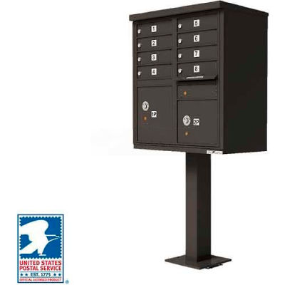 Vital Cluster Box Unit, 8 Mailboxes, 2 Parcel Lockers, Dark Bronze