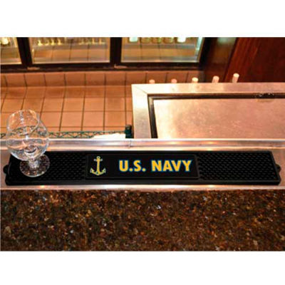 FanMats Drink Mat, 15703, Military - U.S. Navy, 3-1/4" x 24" x 1"
