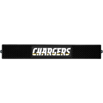 FanMats Drink Mat, 20514, NFL - Los Angeles Chargers, 3-1/4"x 24"x 1"