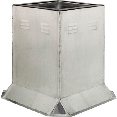 Fantech Fixed Ventilated Curb 5ACC17VC, 17-1/2" Square x 24"H, Galvanized Steel