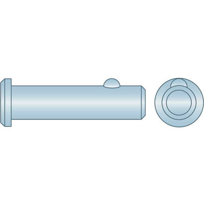 1/4" x 2" Cotterless Clevis Pin - Low Carbon Steel - Zinc Clear - Pkg Qty 25