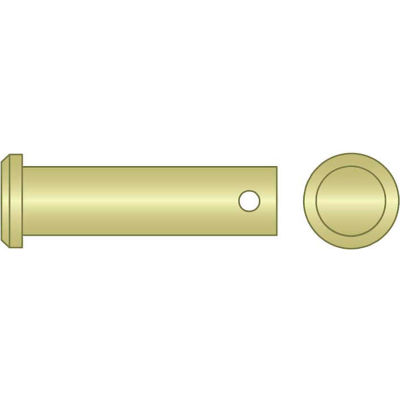 3/8" x 1-1/2" Clevis Pin - Low Carbon Steel - Zinc Yellow - USA - Pkg Qty 25