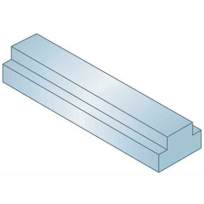 Step Keystock - 1/4" x 3/8" x 1 Ft - Type 2 - Zinc Clear - Oversized - Overall Height: 1/8" + 3/16"