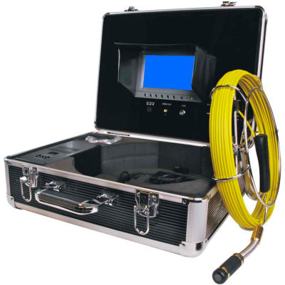 FORBEST FB-PIC3188D-100 Portable Color Sewer/Drain Camera, 100' Cable W/ Aluminum Case