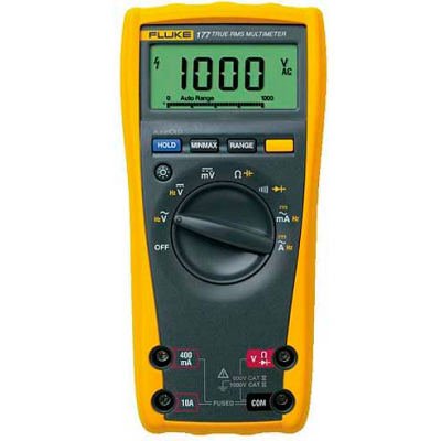 Fluke 177 ESFP TRMS Multimeter, 1000V, BackLight, Min/Max/Avg, (Engl, Span, French, Por)