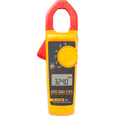 Fluke 324 40/400A AC, 600V AC/DC True-RMS Clamp Meter W/Temperature, & Capacitance Measurements