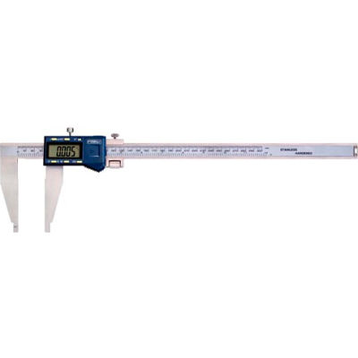 Fowler 54-100-024-1 Xtra-Range 0-24''/600MM Elongated Jaws Stainless Digital Caliper W/ Data Output