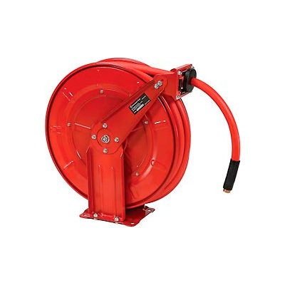 Florida Pneumatic 6802 1/2"x50' 300 PSI Spring Retractable Low Pressure Steel Hose Reel