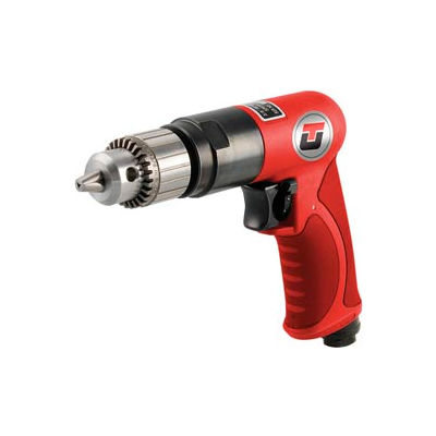 Universal Tool Reversible Pistol Grip Air Drill, Keyed, 3/8" Chuck, 0.65 HP, 1800 RPM