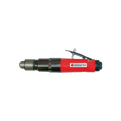 Universal Tool Reversible Straight Air Drill, Jacobs, 1/4" Chuck, 6000 RPM