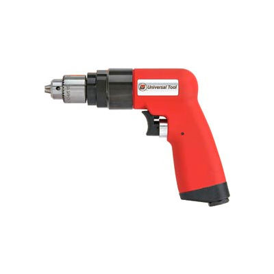 Universal Tool Pistol Grip Air Drill, Keyed, 1/4" Chuck, 0.9 HP, 6000 RPM